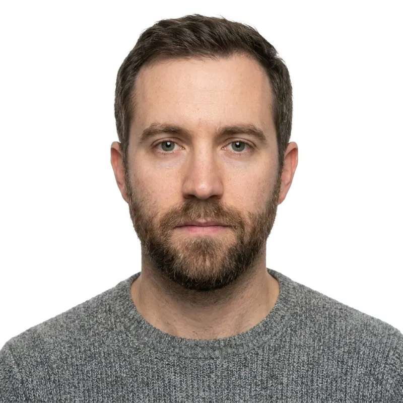 Passport photo prompt for ChatGPT result: plain white background, even lighting, passport-style crop
